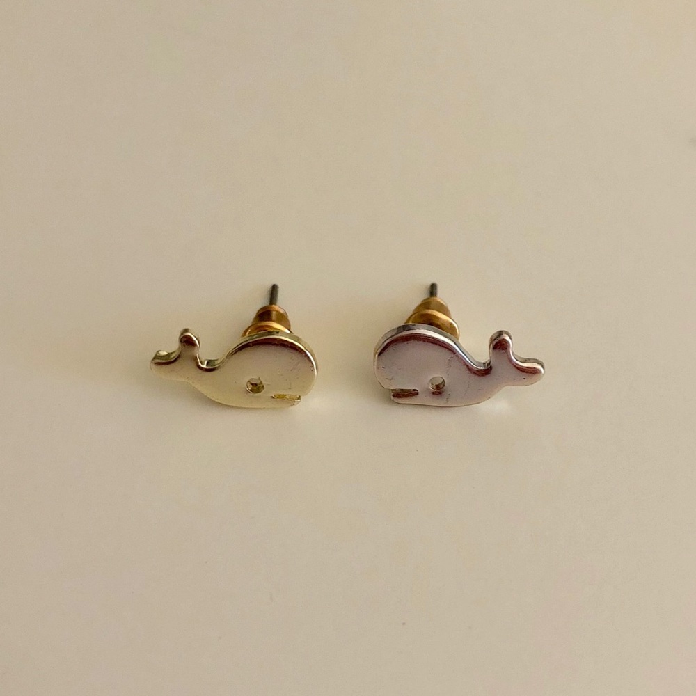 Whale earrings